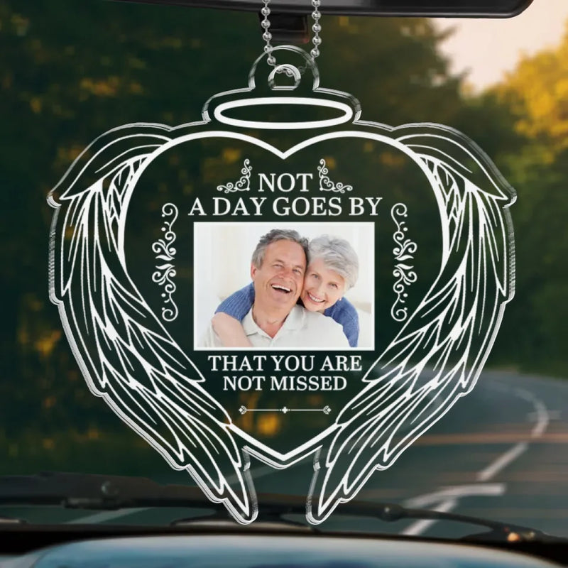 Custom Photo Your Light Will Shine On - Memorial Personalized Custom Car Ornament - Acrylic Custom Shaped - Sympathy Gift For Family Members