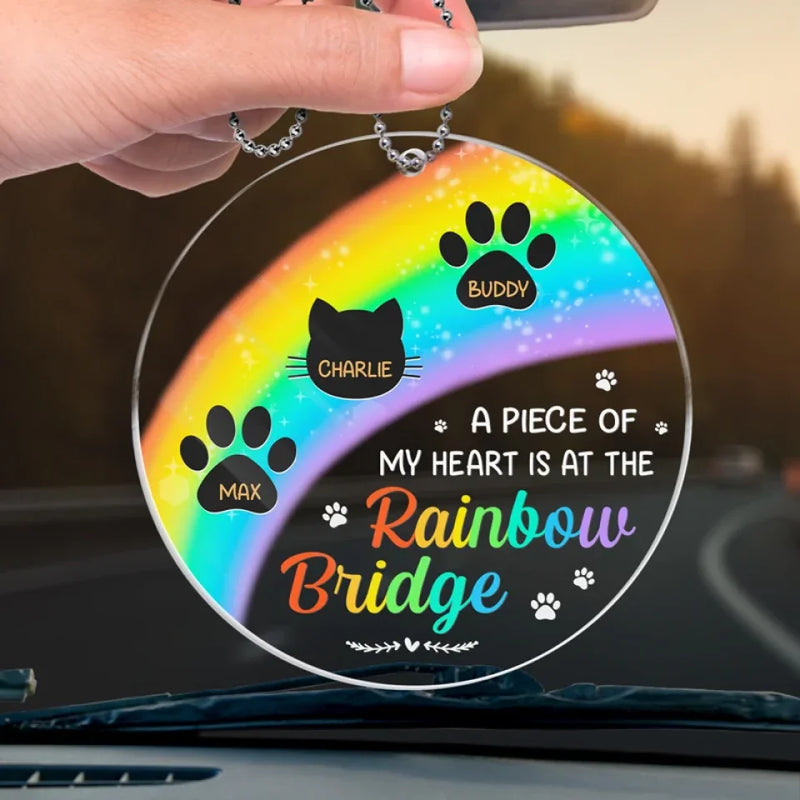 Much Loved Never Forgotten - Memorial Personalized Custom Car Ornament - Acrylic Custom Shaped - Sympathy Gift For Pet Owners, Pet Lovers