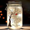 A Life Beautifully Lived, A Heart Deeply Loved - Memorial Personalized Custom Mason Jar Light - Sympathy Gift For Family Members