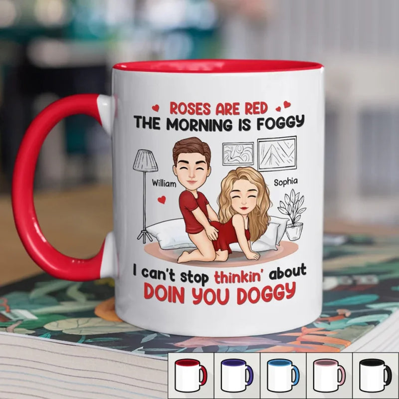 I'm Naughty But You Like It - Couple Personalized Custom Accent Mug - Gift For Husband Wife, Anniversary