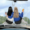 Through Thick And Thin, We Stick - Bestie Personalized Custom Car Ornament - Acrylic Custom Shaped - Gift For Best Friends, BFF, Sisters