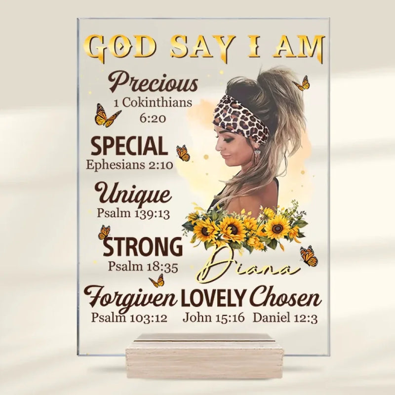 Custom Photo I Am Worthy Of My Dreams Self-Love Affirmations - Friend Personalized Custom Rectangle Shaped Acrylic Plaque - Gift For Best Friends, Family Members, Coworkers, Yourself