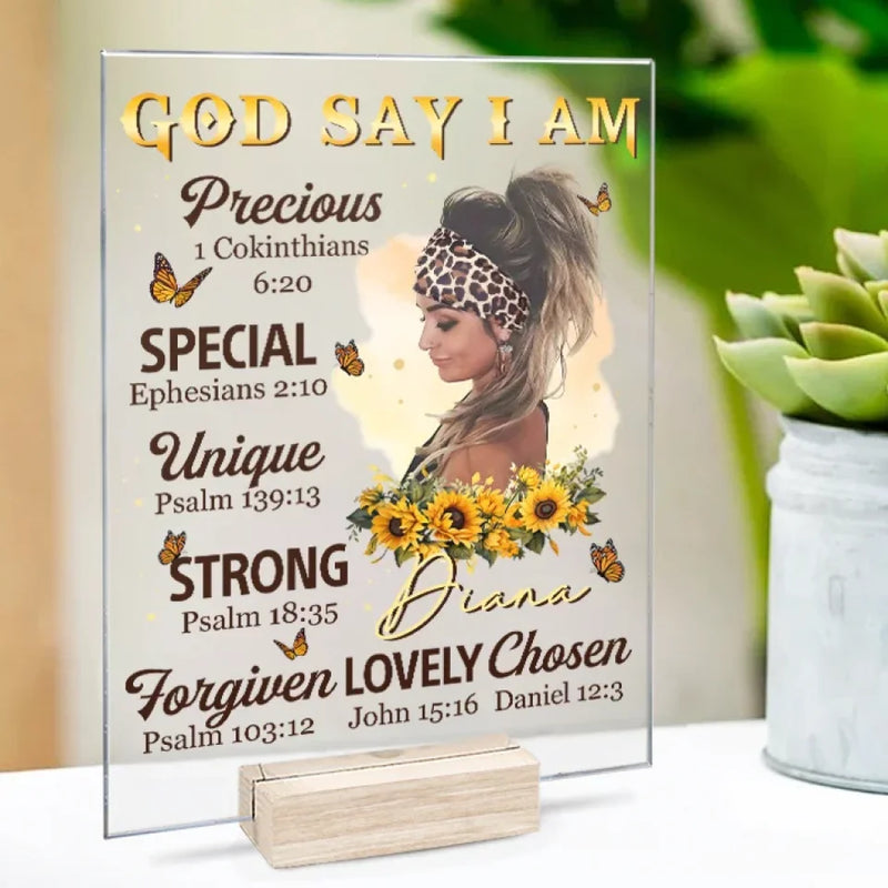 Custom Photo I Am Worthy Of My Dreams Self-Love Affirmations - Friend Personalized Custom Rectangle Shaped Acrylic Plaque - Gift For Best Friends, Family Members, Coworkers, Yourself