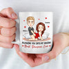 With You, My Heart Is Full - Couple Personalized Custom Mug - Gift For Husband Wife, Anniversary