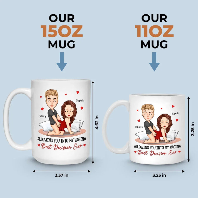 With You, My Heart Is Full - Couple Personalized Custom Mug - Gift For Husband Wife, Anniversary
