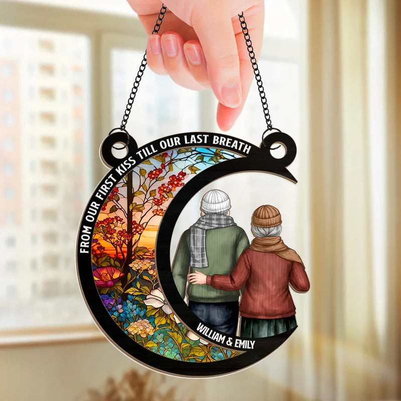 You Are My Eternal Lover - Couple Personalized Window Hanging Suncatcher Ornament - Gift For Husband Wife, Anniversary
