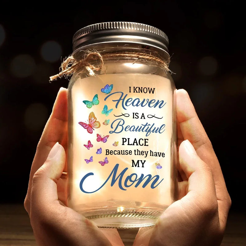 In Our Hearts, They Live Forever - Memorial Personalized Custom Mason Jar Light - Sympathy Gift For Family Members