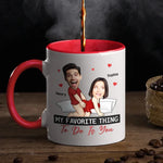Custom Photo We're The Perfect Match - Couple Personalized Custom Accent Mug - Gift For Husband, Wife, Couple