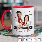 Custom Photo We're The Perfect Match - Couple Personalized Custom Accent Mug - Gift For Husband, Wife, Couple