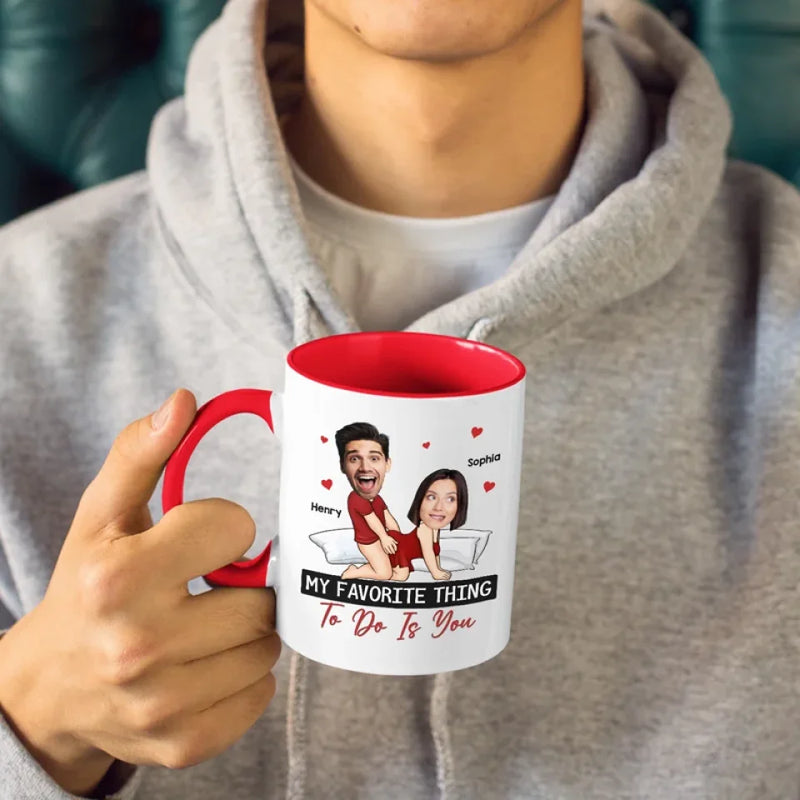 Custom Photo We're The Perfect Match - Couple Personalized Custom Accent Mug - Gift For Husband Wife, Anniversary