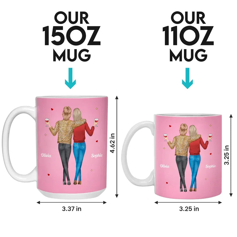 Partners In Crime For Life - Bestie Personalized Custom Mug - Gift For Best Friends, BFF, Sisters
