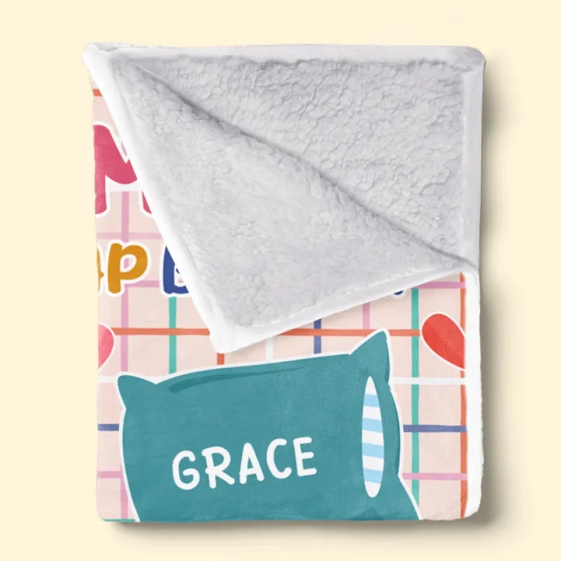 Mommy's Official Nap Blanket - Family Personalized Custom Blanket - Gift For Mom, Grandma