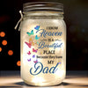 In Our Hearts, They Live Forever - Memorial Personalized Custom Mason Jar Light - Sympathy Gift For Family Members