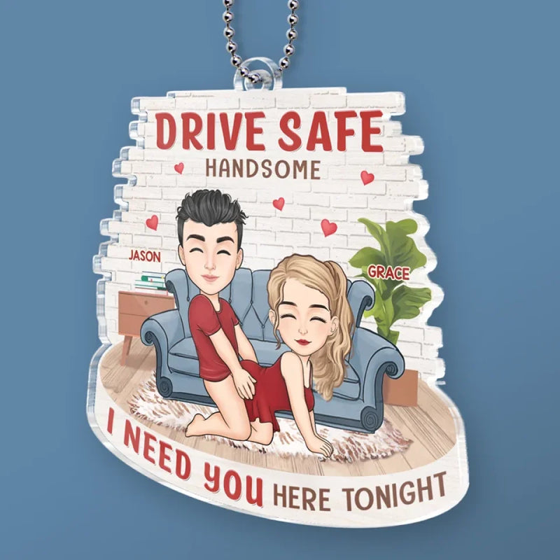 Born To Drive - Couple Personalized Custom Car Ornament - Acrylic Custom Shaped - Gift For Husband Wife, Anniversary