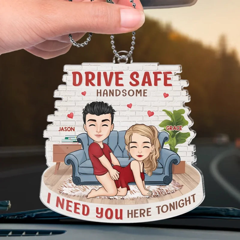 Born To Drive - Couple Personalized Custom Car Ornament - Acrylic Custom Shaped - Gift For Husband Wife, Anniversary