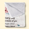Every Day God Thinks Of You Self-Love Affirmations - Friend Personalized Custom Blanket - Gift For Best Friends, Family Members, Coworkers, Yourself