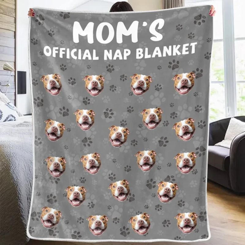 Custom Photo Official Nap Blanket - Dog & Cat Personalized Custom Blanket - Gift For Pet Owners, Pet Lovers