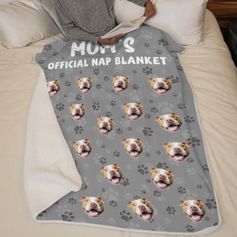 Custom Photo Official Nap Blanket - Dog & Cat Personalized Custom Blanket - Gift For Pet Owners, Pet Lovers