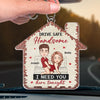 Drive Safe Handsome - Couple Personalized Custom Car Ornament - Acrylic Custom Shaped - Gift For Husband Wife, Anniversary