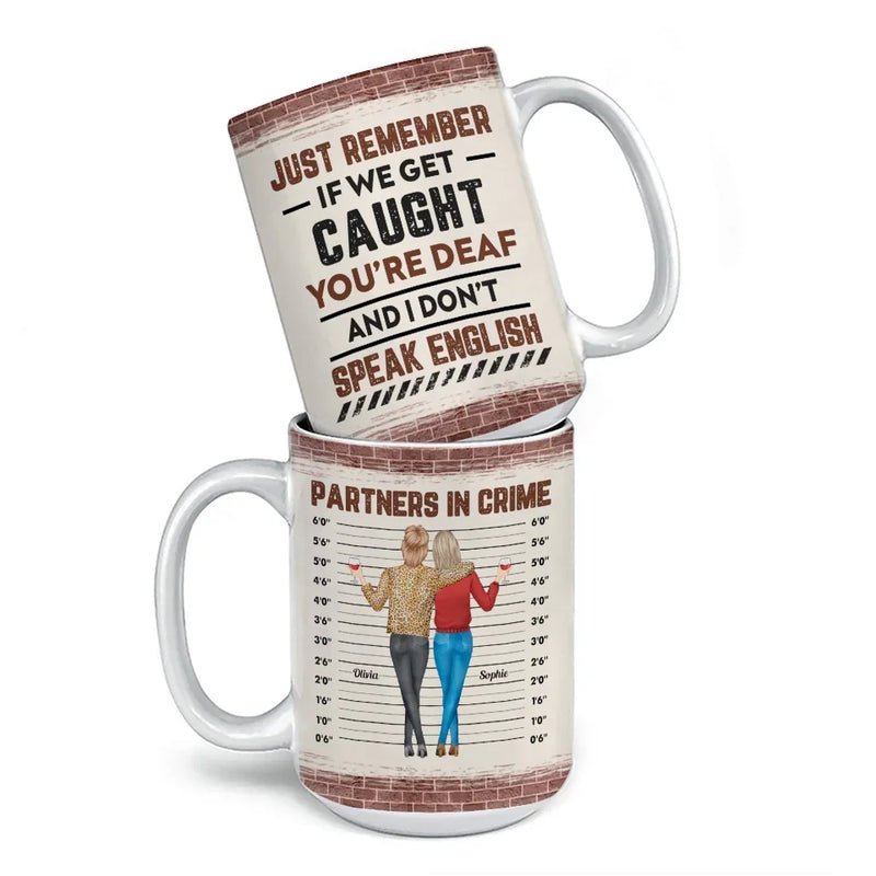 Partners In Mischief - Bestie Personalized Custom Mug - Gift For Best Friends, BFF, Sisters