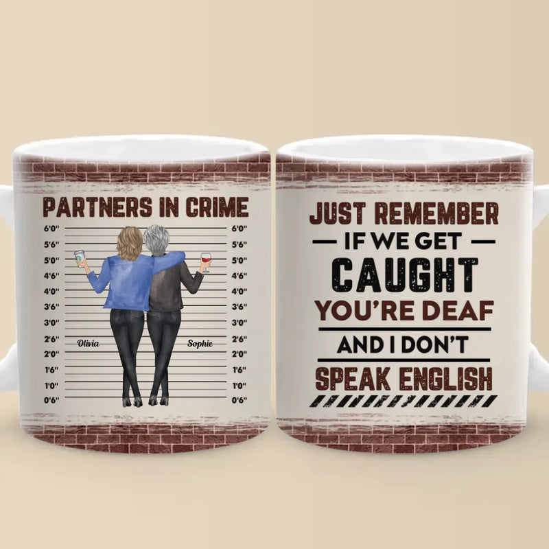 Partners In Mischief - Bestie Personalized Custom Mug - Gift For Best Friends, BFF, Sisters