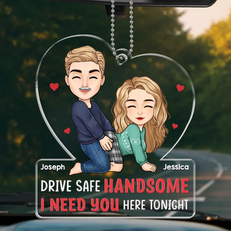 Partners In Crime - Couple Personalized Custom Car Ornament - Acrylic Custom Shaped - Gift For Husband Wife, Anniversary