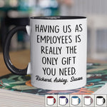 We're All In This Together - Coworker Personalized Custom Accent Mug - Gift For Boss, Coworkers