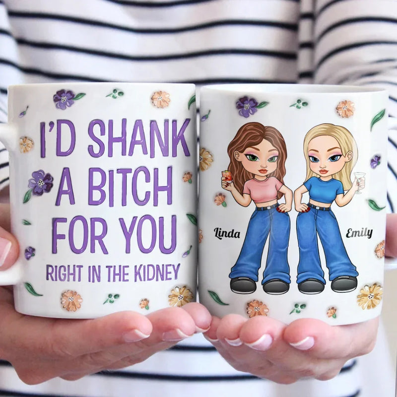 Soul Sisters, Always - Bestie Personalized Custom 3D Inflated Effect Printed Mug - Gift For Best Friends, BFF, Sisters