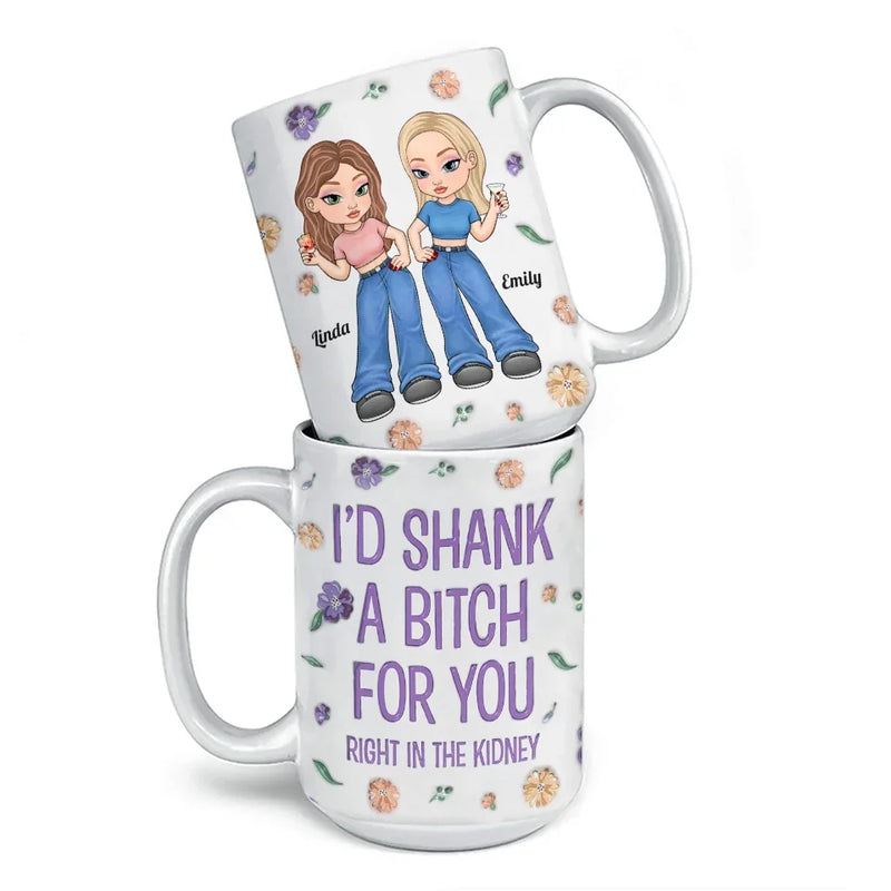 Soul Sisters, Always - Bestie Personalized Custom 3D Inflated Effect Printed Mug - Gift For Best Friends, BFF, Sisters
