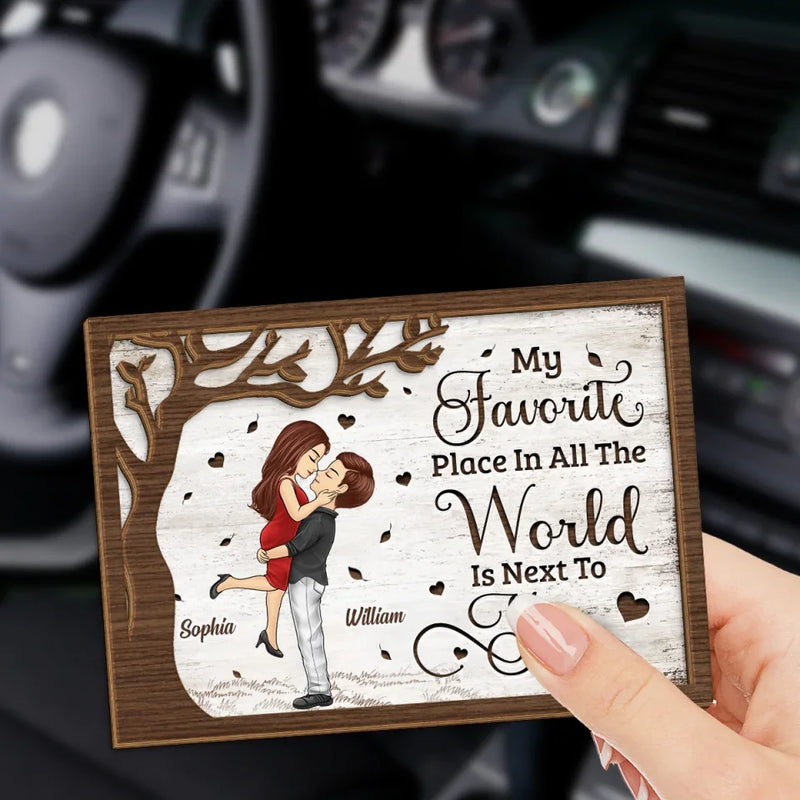 You Are My Sunshine On The Cloudiest Days - Couple Personalized Custom Car Visor Clip - Gift For Husband Wife, Anniversary