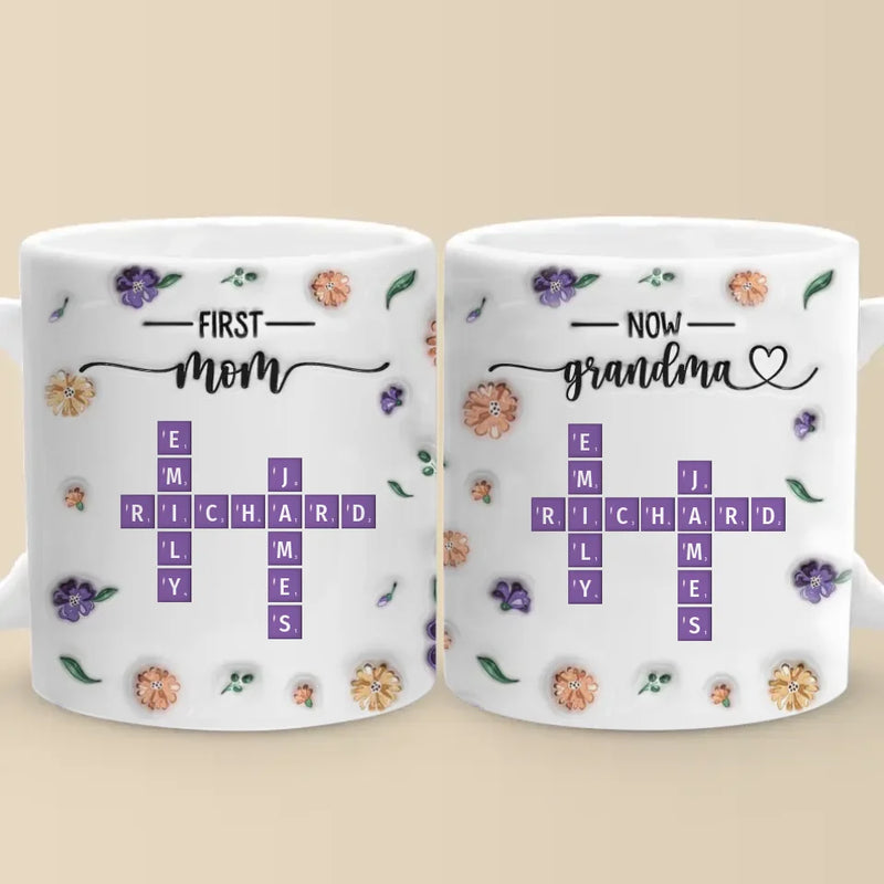 Through Generations, Love Is The Thread That Binds Us - Family Personalized Custom 3D Inflated Effect Printed Mug - Gift For Mom, Grandma