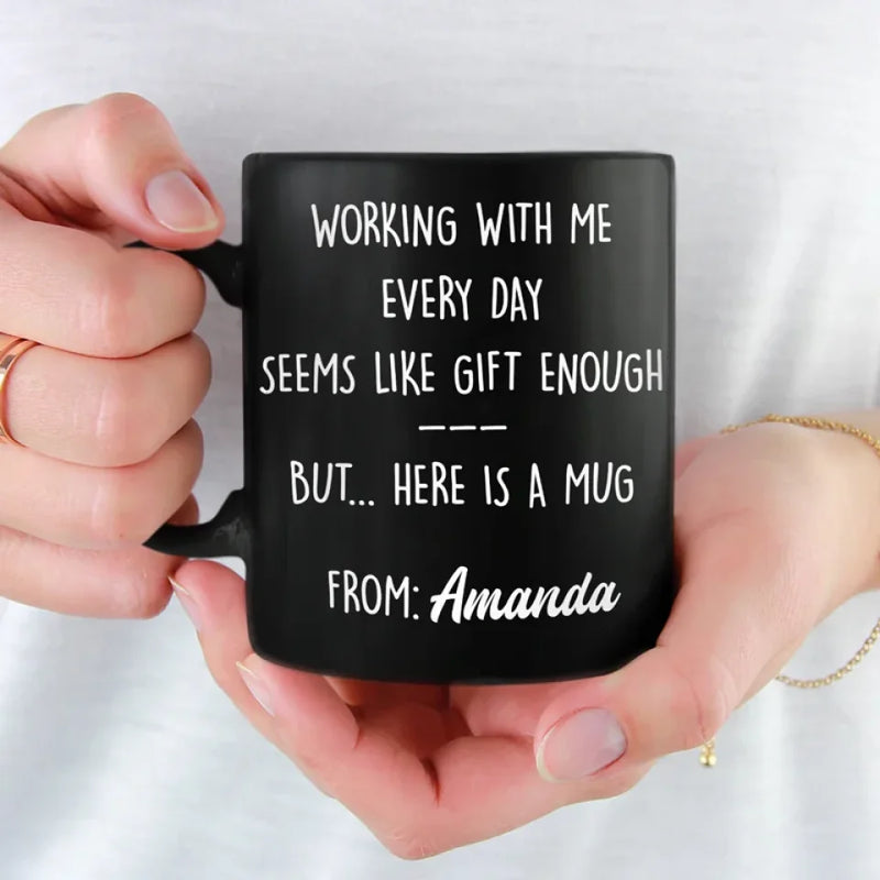 Work It Harder, Make It Better - Coworker Personalized Custom Black Mug - Gift For Coworkers, Work Friends, Colleagues