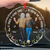 It Takes A Long Time To Grow Old Friends - Bestie Personalized Custom Round Glass Ornament Car Hanger - Gift For Best Friends, BFF, Sisters