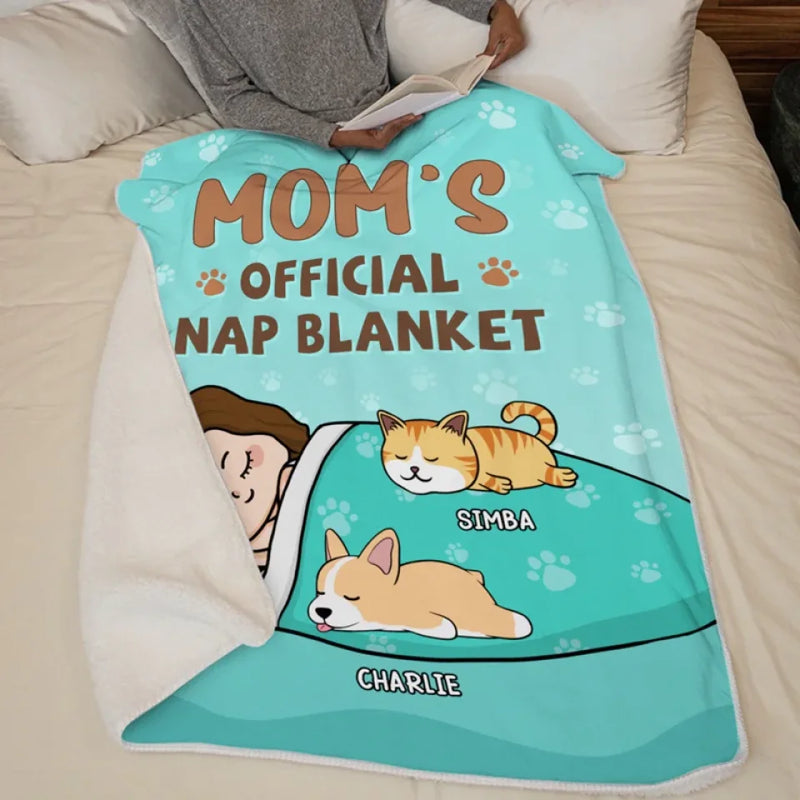 Eat, Sleep, Cuddle, Repeat - Dog & Cat Personalized Custom Blanket - Gift For Pet Owners, Pet Lovers