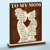 I Will Always Be Your Little Girl - Family Personalized Custom Shaped 2-Layered Wooden Plaque With Flat Stand - House Warming Gift For Mom