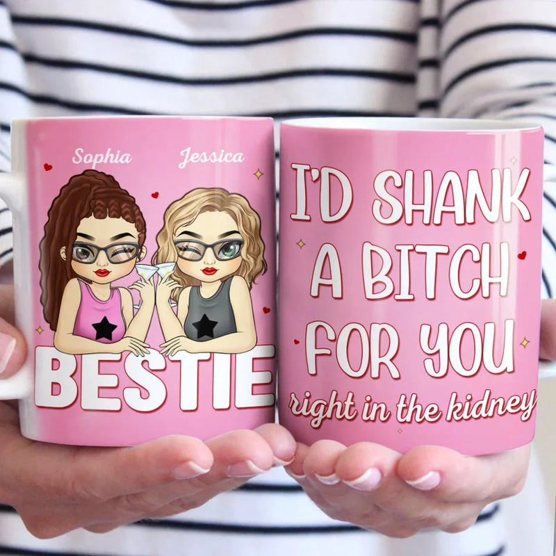 Forever Grateful For Your Friendship - Bestie Personalized Custom Mug - Gift For Best Friends, BFF, Sisters