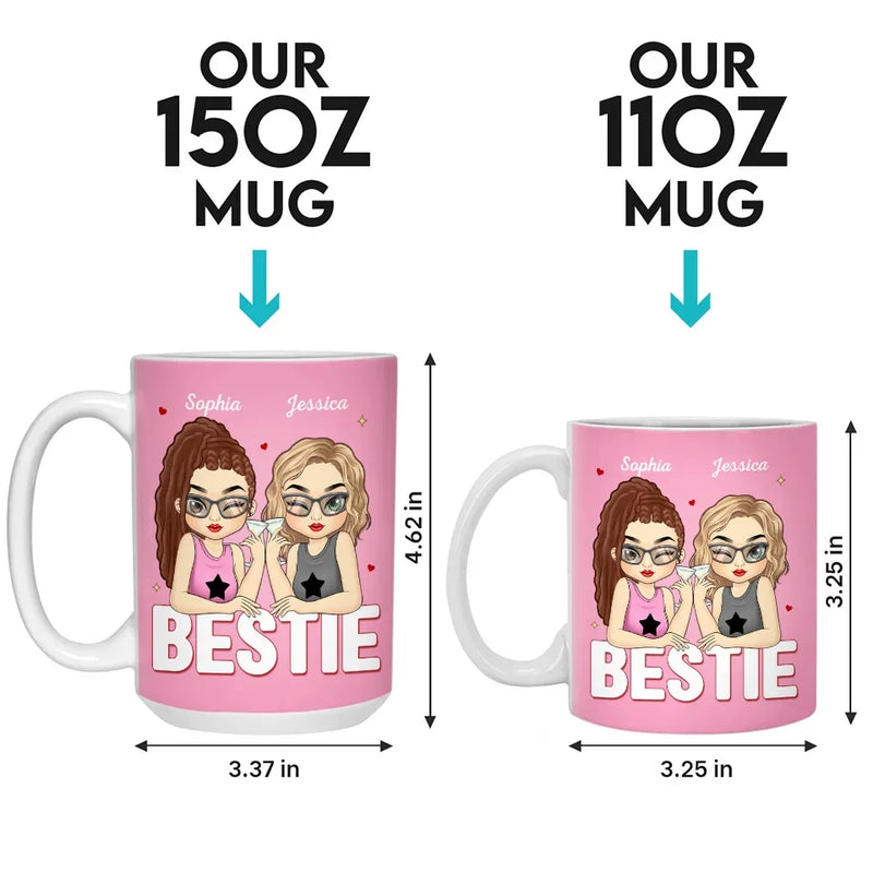 Forever Grateful For Your Friendship - Bestie Personalized Custom Mug - Gift For Best Friends, BFF, Sisters