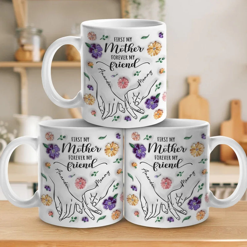 The Eternal Friendship Between Mother and Daughter - Family Personalized Custom 3D Inflated Effect Printed Mug - Gift For Mom, Daughter