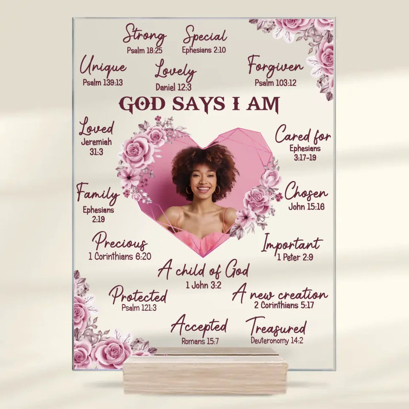 Custom Photo A New Creation Of God Self-Love - Affirmation Personalized Custom Rectangle Shaped Acrylic Plaque - Gift For Yourself
