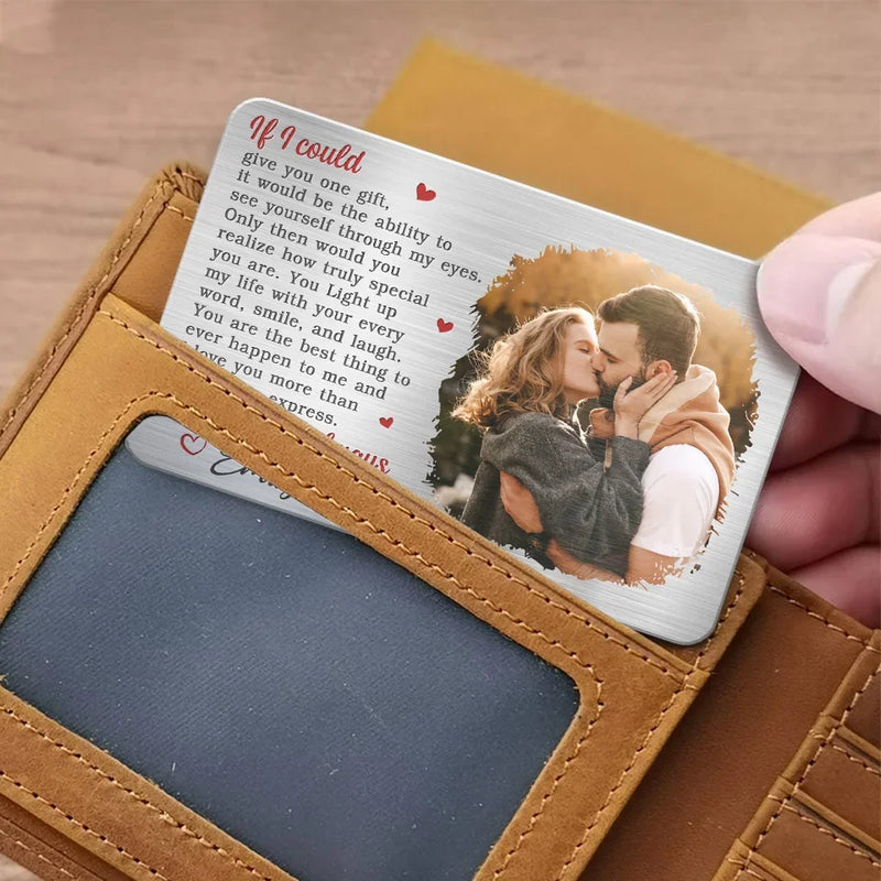 Custom Photo Forever And Always Starts Here - Couple Personalized Custom Aluminum Wallet Card - Gift For Husband Wife, Anniversary