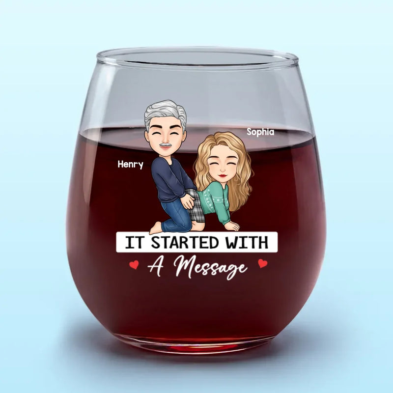 You Bring Out The Best In Me - Couple Personalized Custom Wine Glass - Gift For Husband Wife, Anniversary