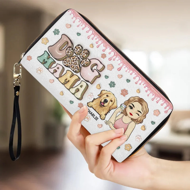 Unconditional Love Comes With Four Paws - Dog & Cat Personalized Custom 3D Inflated Effect Printed Leather Long Wallet -  Gift For Pet Owners, Pet Lovers