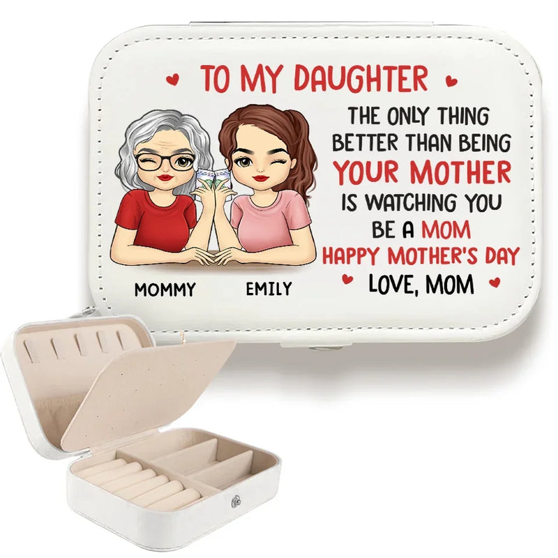 Nothing Compares To Seeing You Shine As A Mom - Family Personalized Custom Jewelry Case - Gift For Mom, Grandma