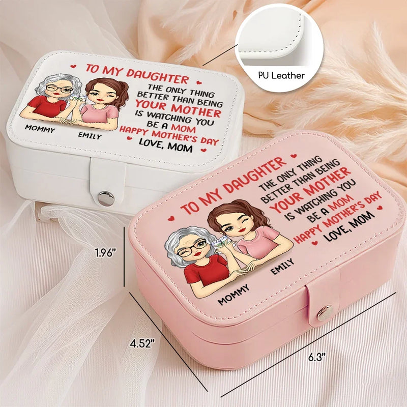 Nothing Compares To Seeing You Shine As A Mom - Family Personalized Custom Jewelry Case - Gift For Mom, Grandma