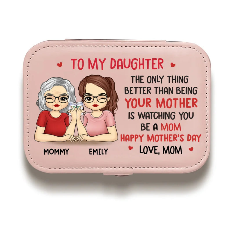 Nothing Compares To Seeing You Shine As A Mom - Family Personalized Custom Jewelry Case - Gift For Mom, Grandma