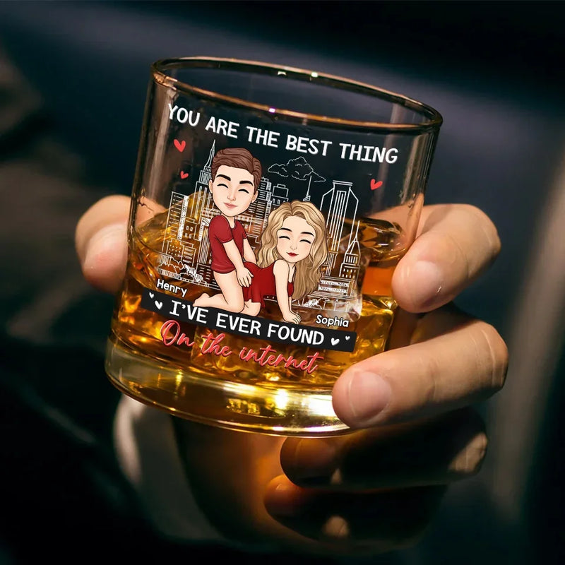 Forever Is Better With You - Couple Personalized Custom Whiskey Glass - Gift For Husband Wife, Anniversary