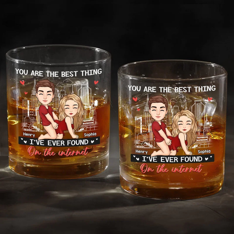 Forever Is Better With You - Couple Personalized Custom Whiskey Glass - Gift For Husband Wife, Anniversary