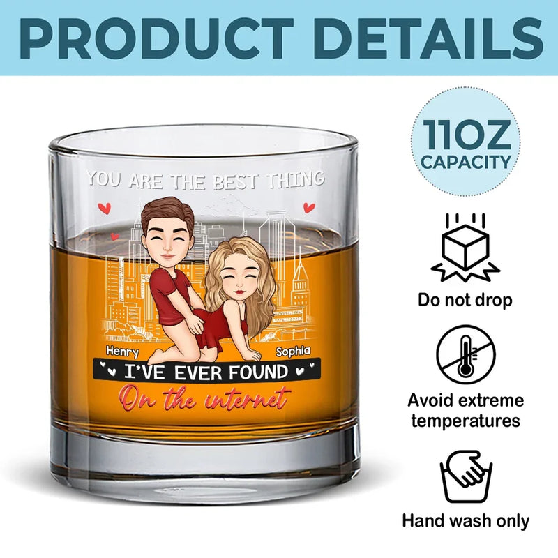 Forever Is Better With You - Couple Personalized Custom Whiskey Glass - Gift For Husband Wife, Anniversary