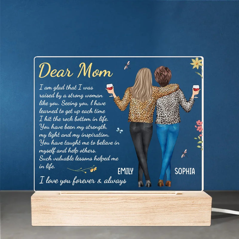 I Love You Forever And Always - Family Personalized Custom Shaped 3D LED Light - Gift For Mom, Daughter