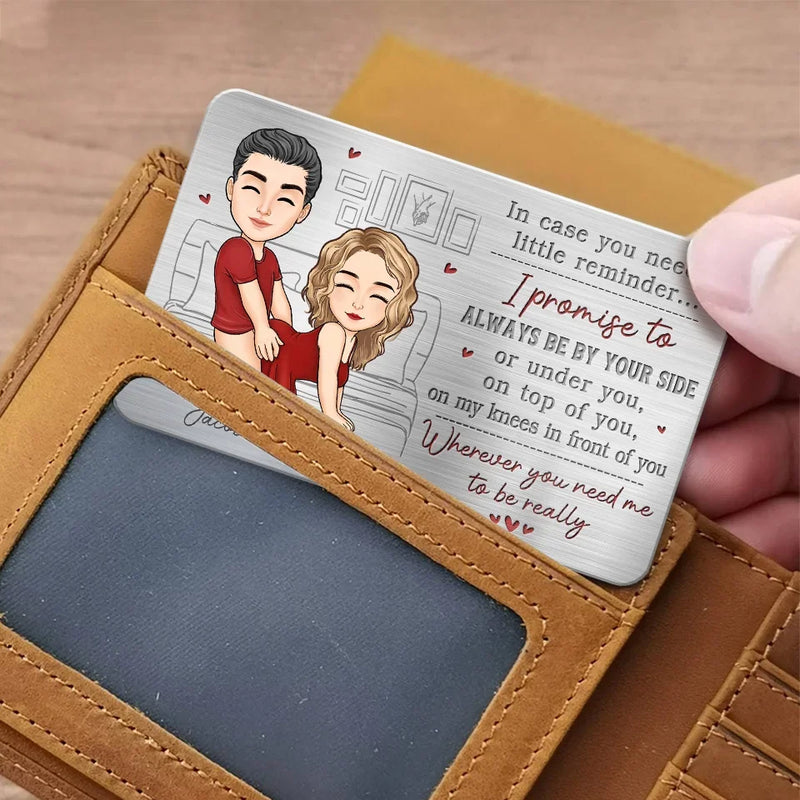 You Make My Heart Happy - Couple Personalized Custom Aluminum Wallet Card - Gift For Husband Wife, Anniversary